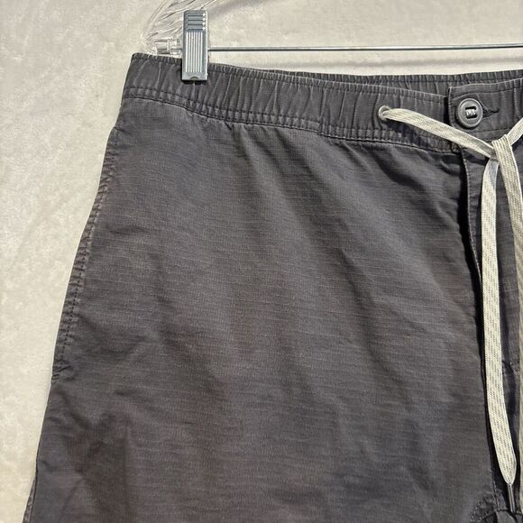 Vuori Ripstop Shorts Grey Lightweight Zip Pocket Drawstring Men's Size XL Fading - Picture 2 of 16